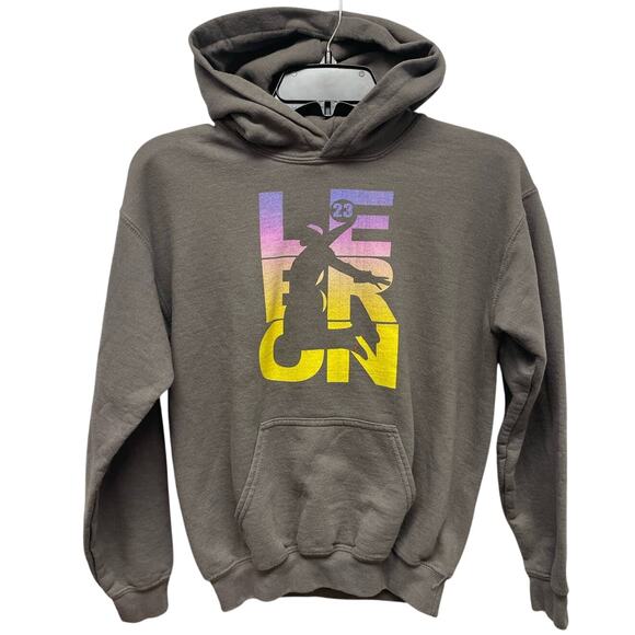 LeBron Basketball Youth Large Cotton Blend Long Sleeve Hoodie Sweatshirt Pockets - Picture 1 of 5